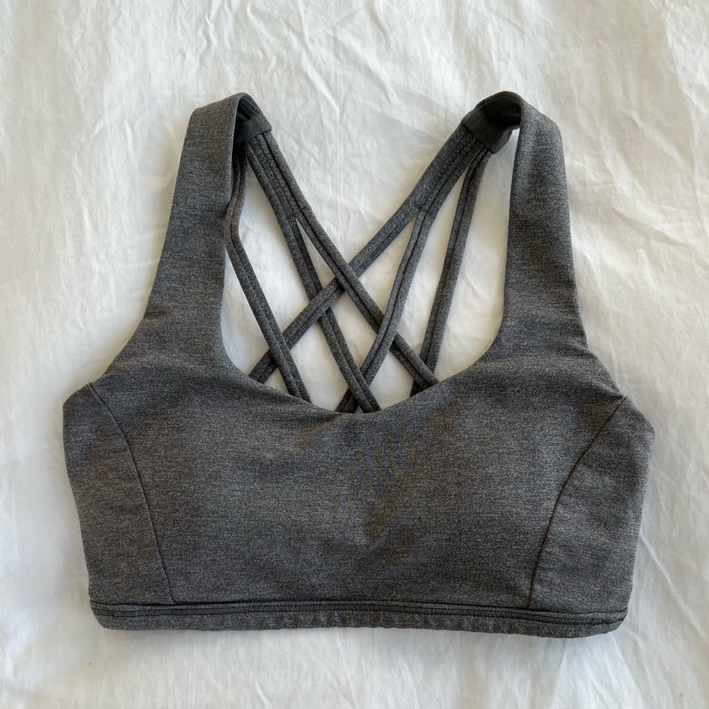 Lululemon Free to be Bra - light Heathered grey - Sz 4